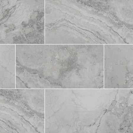Napa Gray 12 in. x 24 in. Glazed Ceramic Floor and Wall Tile ( 16 sq. ft. / case)