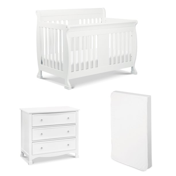 DaVinci Kalani 4 in 1 Convertible Crib with 6 Drawer Dresser in White