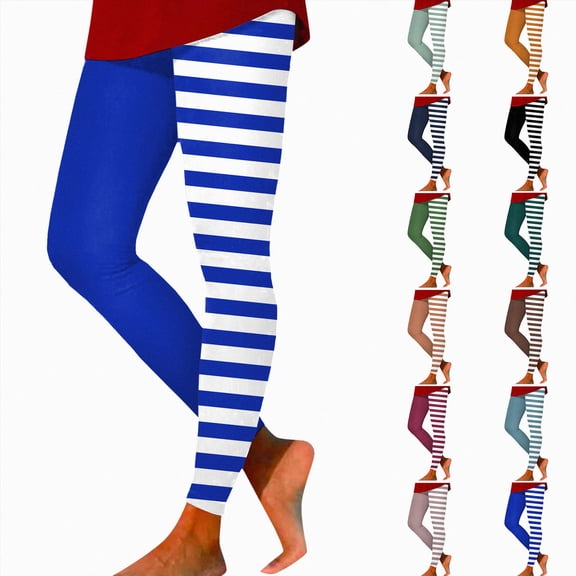 COMVALUE Women's and Plus Size Oh So Soft Knee & Full Length Leggings | Lots of Prints Sky Blue Size M