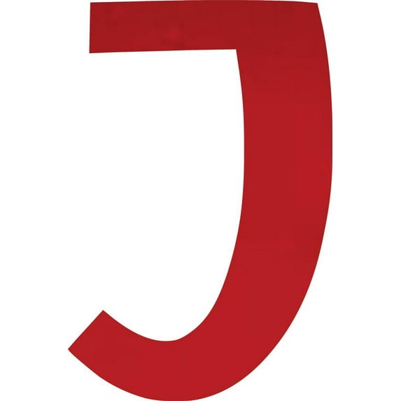 Acrylic Letter J Blank Craft, 10'' Tall Transparent Red Custom Wedding Reception Signage, DIY