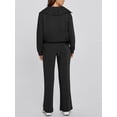 thumbnail image 4 of MOSHU 2 Piece Womens Outfits Sets Half Zipper Oversized Sweatshirts and Drawstring Sweatpants with Pockets Fall Trendy Tracksuits, 4 of 9
