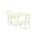 thumbnail image 2 of East West Furniture Monza 3-piece Dining Set with Fabric Seat in Linen White, 2 of 5
