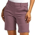 thumbnail image 2 of RPVATI Women's Khaki Bermuda Shorts With Pockets 2025 Trendy High Waisted Stretchy Knee Length Shorts Funny Summer Athletic Lounge Chino Shorts with Pockets Pink M, 2 of 5