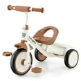 thumbnail image 1 of Tricycle Babyjoy pour Enfants Tricycle pour Tout-Petits avec Siège Ajustable et Panier de Rangement Vélo à 3 Roues Beige, 1 of 10