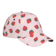 thumbnail image 3 of Daiia Strawberry Floral print Baseball Cap Men Women Golf Dad Hat Adjustable Original Classic Low Profile Hat Unconstructed Plain Cap, 3 of 9