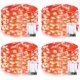 thumbnail image 1 of JMEXSUSS Paquete de 4 50 luces LED de hadas de Halloween con pilas, 16.1 pies de cadena de luces moradas de Halloween, mini luces de Halloween para interiores y exteriores, impermeables para decoració, 1 of 4