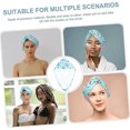 thumbnail image 2 of 4 piezas de gorros para secar el cabello TANGJMXG Estampados Toallas de spa Microfibra Azul 25*65 cm, 2 of 5