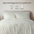 thumbnail image 6 of Intelligent Design 3-Piece Faux Fur Reversible King/Cal King Comforter Set Soft Fluffy Textured Blanket Bedding Set, Ivory, 6 of 9