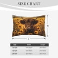 thumbnail image 3 of Fotbe Cute Cow Sunflower Field Pillow Cases - Envelope Closure - Luxury, Extra Soft, Cooling Pillow Covers - Wrinkle, Fade, Stain Resistant-14"x20", 3 of 8