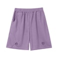 thumbnail image 5 of Women's Elastic Waist Casual Loose Summer Bermuda Shorts with Pockets Heart Embroidery Print Baggy Comfy Lounge Shorts, 5 of 5