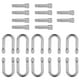 thumbnail image 1 of Grillete en forma de U bloqueo universal de grillete en D aleación de zinc brillante de 10 piezas para pulsera de Paracord con cabeza redonda ANGGREK Otros, 1 of 8