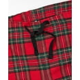 thumbnail image 3 of Active Club Cotton-Blend Flannel Pajama Pants for Women, Flannel Plaid PJ Pants for Women for Sleep and Lounge, Womens PJ Bottoms (Red Pink, 2X), 3 of 5
