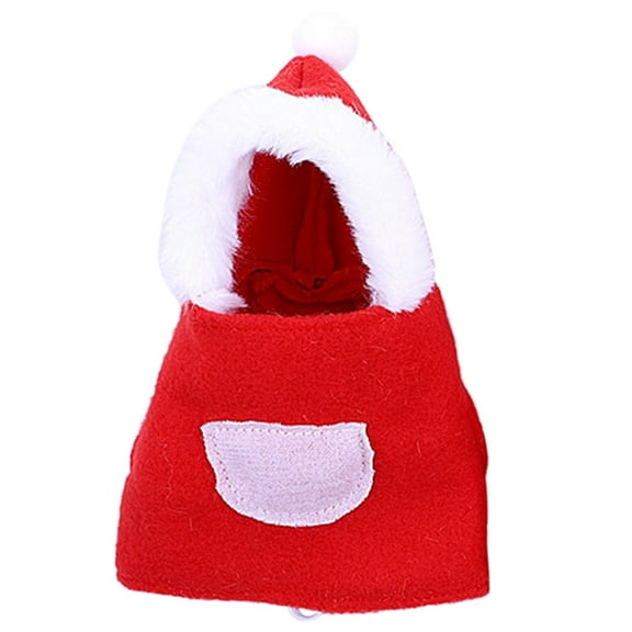 Acahhotxx Parrot Apparel, Bird Santa Hoodie Funny Christmas Small Pet Costume Parrot Apparel Winter Clothes for Parakeet Cockatiel - Red - L