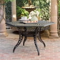 thumbnail image 2 of Noble House Cayman Traditional Outdoor Hexagonal Dining Table in Black, 2 of 4