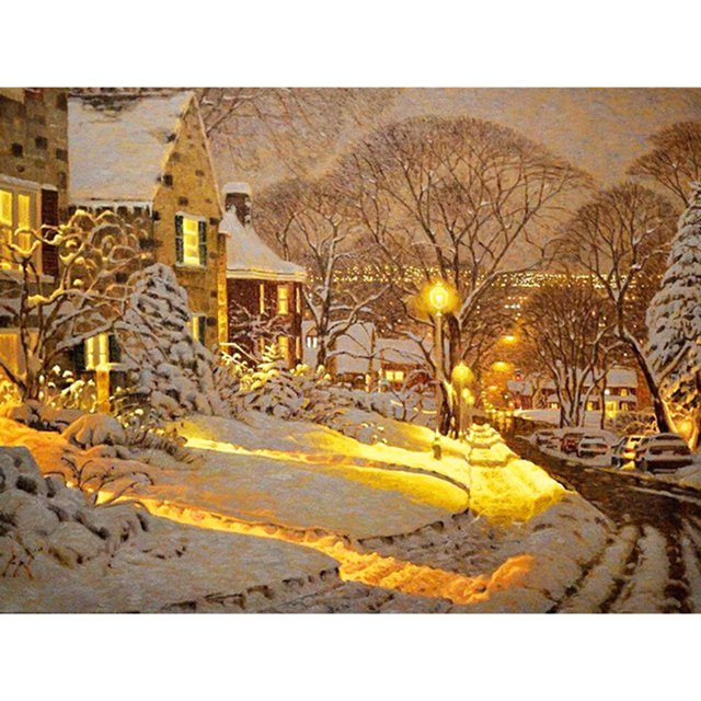 Diamond Painting (DE2382) 5D DIY Square Snow Scenery Art 23 colores (A382) 45x60cm Hugtrwg Para estrenar