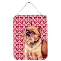 Carolines Treasures LH9134DS1216 Brussels Griffon Hearts Love and Valentines Day Portrait Wall or Door Hanging Prints