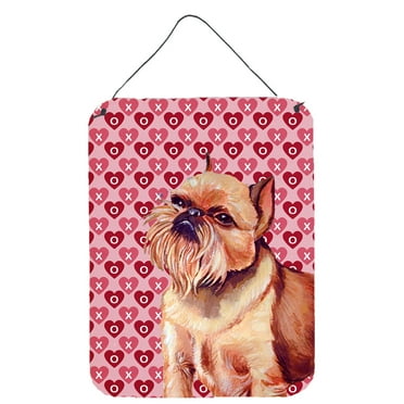 Carolines Treasures LH9134DS1216 Brussels Griffon Hearts Love and Valentines Day Portrait Wall or Door Hanging Prints