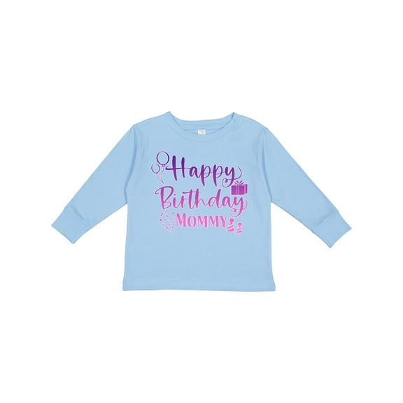 Inktastic Purple Happy Birthday Mommy Boys or Girls Long Sleeve Toddler T-Shirt