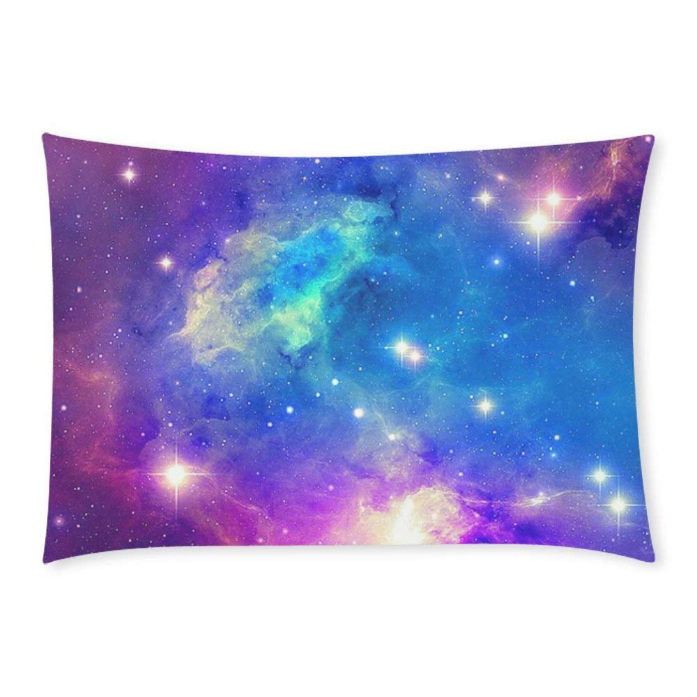Best Pillow Cover Huirong Pillowcase Design style Nebula Galaxy Space Universe Pillow Protector standard size 20 X 30 inch two sides printing 
