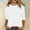 White, variant on LINGLANG Womens Tops Trendy 3/4 Length Sleevetops Casual Loose Fit Crewneck T Shirts Cute Solid 3/4 Length Tunic Tops Under $5