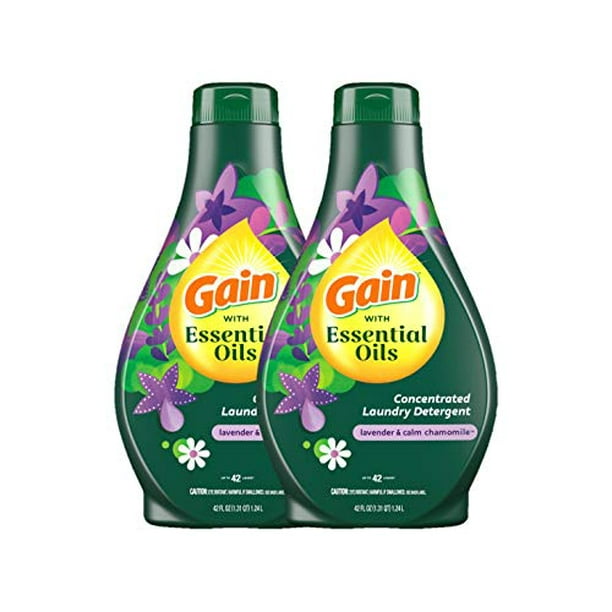Gain with Essential Oils Liquid Laundry Detergent, The Serene Scent, Lavender & Calm Chamomile