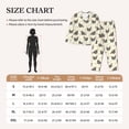 thumbnail image 4 of Salouo Chickens And Flowers Pattern Women's Pajamas Set Long Sleeve Button Down Sleepwear Soft Pj Lounge Sets for women 2 Piece Pjs Set with Long Pants-Medium, 4 of 7