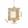 thumbnail image 2 of 2026 Christmas Indoor Decoration Christmas Resin Pendant Snow Cedar Decoration DIY Photo Frame Christmas Tree Decoration Holiday Decoration Champagne Gold Color, 2 of 7