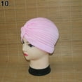 thumbnail image 2 of D-GROEE Solid Color Clean Plain Twist Stretchy Hair Turban Cap Band Chemo Bandana Hijab Pleated Indian Cap, 2 of 7