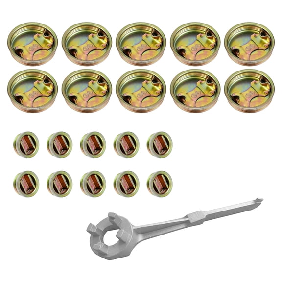 YIEMEEN 2 inch 3/4 inch Steel Bung Plug with Gaskets Drum Closure Bung Plug Caps with Plated Coated for 55 Gallon Barrels Drum