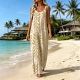 thumbnail image 2 of PBFRDSJ Boho Wide Leg Jumpsuits for Women Sleeveless Spaghetti Strap Loose One Piece Rompers Ruched Flowy Vacation Jumpsuits, 2 of 6