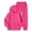 1#Hot Pink, variant on Kiijoy Big Girls Outfits Fleece Solid Casual Zip Up Hoodie Jogger Pants Set Tracksuit