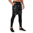 thumbnail image 3 of Mialoley Men's Fake Two-Piece Pants Double Layer Sports Trousers Athletic Stretch Workout Joggers Quick Dry Slim Run Sweatpants, 3 of 9