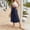 A4 Navy, variant on GILIGEGE Women' S Culottes Blend Wide Leg Pants Elastic Waist Casual Palazzo Trousers with Pockets Capris Cozy Classic High Waisted Pleated Soft Comfortable Cropped Pockets Flowy Beach Pant Black