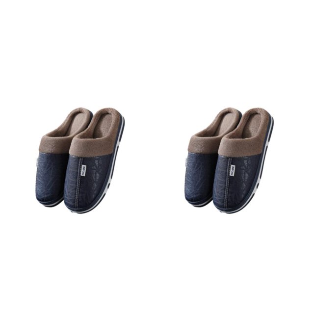 Qarigey 1 par de zapatos para el hogar, zapatos de algodón, zapatillas de invierno, accesorios para el hogar, lavables, a prueba de viento, Azul 42-43 2Conjunto