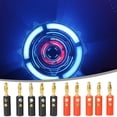 thumbnail image 1 of 10pcs Banana Plugs 4mm Gold Plating Audio Speaker Wire Cable Screw Banana Lantern Plug For Audio Speaker, 1 of 10
