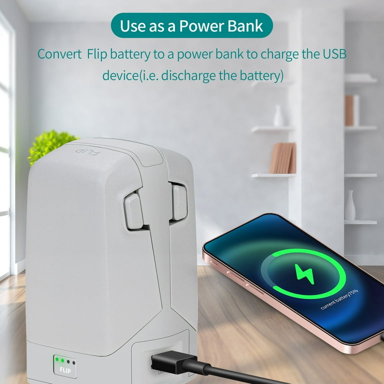 Battery Operated Flipo Battery Organizer Two-Way Charging Hub For