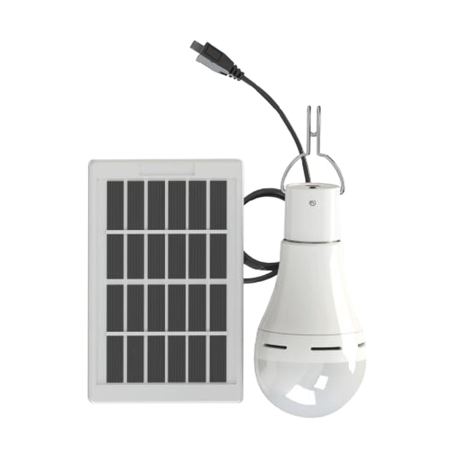 DC5-6V 7W 20 LED Bombilla de energía solar 3 niveles Brillo ajustable Regulable / Flash / SOS