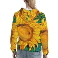 thumbnail image 7 of Sikiie Vibrant Sunflower Painting Women's Casual Hoodies Long Sleeve Lightweight Pullover Tops Loose Sweatshirt-X-Large, 7 of 7