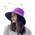 thumbnail image 6 of Women Beach Hat Packable Large Brim Floppy Sun Hat Reversible UPF 50+ Beach Sun Bucket Hat, 6 of 8