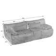thumbnail image 5 of MAYEERTY Minimalist Corduroy Cloud Loveseat Sofa, Modular Boneless Couch, Sponge & Pocket Spring for Living Room, 5 of 5