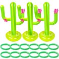 thumbnail image 1 of 3 sets of Inflatable Cactus Toss Rings Game Floating Inflatable Rings Party Toys, 1 of 9