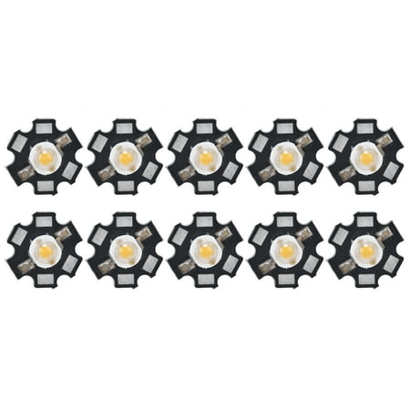 

10Pcs Ultra Bright LED Chip 3V DIY Light Beads for Ceiling Light Downlight Flashlight Table LampWarm Light 3000K 1W