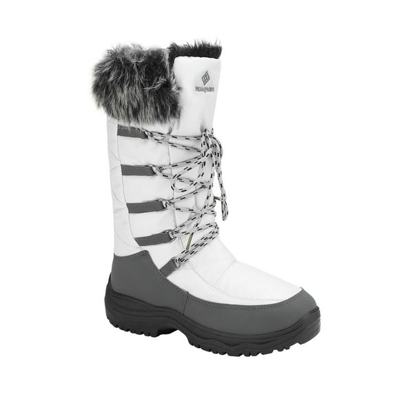 DREAM PAIRS Women's Winter Waterproof Warm Faux Mid Calf Snow Boots Outdoor Hiking Boots