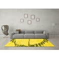 thumbnail image 3 of Ahgly Company Indoor Round Abstract Yellow Modern Area Rugs, 4' Round, 3 of 4
