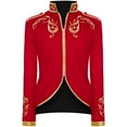 thumbnail image 5 of SDNall Goth Jacket Men'S Fashion Retro Style Stitching Suit Gold Embroidered Jacket Hallowen Man, 5 of 9
