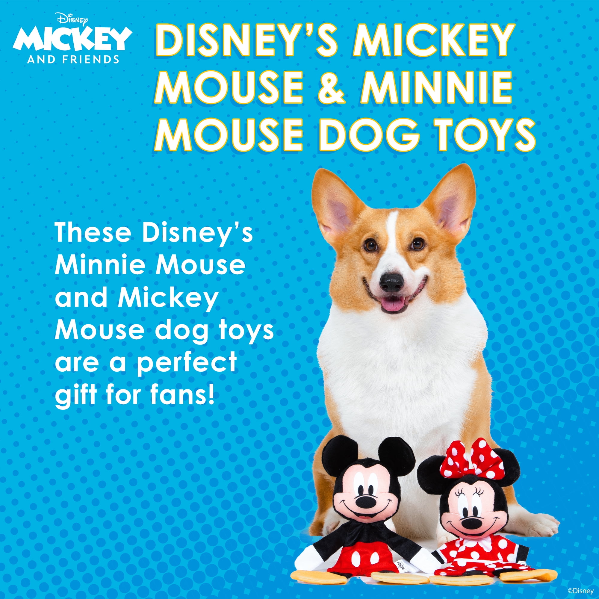 Disney Mickey & Friends Mickey Mouse and Minnie Mouse Plush Stuffed Flat Toy Set 12"