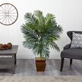 thumbnail image 5 of Nearly Natural 5937 4.5ft. Golden Cane Palm with Decorative Container,Green,4.5-Feet, 5 of 5