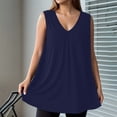 thumbnail image 2 of StSilkitty Plus Size Tank Tops for Womens Solid Color V Neck Sleeveless Tunic Blouses Lightweight Soft Trendy Shirts, 2 of 6