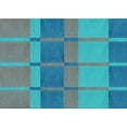 thumbnail image 1 of Ahgly Company Indoor Rectangle Patterned Bright Turquoise Blue Area Rugs, 7' x 9', 1 of 1