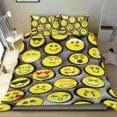 thumbnail image 1 of Emoji Conjunto de sábanas temático, trío de piezas, cómodo y amigable con la piel, diseño único, regalo de decoración para el hogar para familiares, amigos y fans,140X210cm, 1 of 6